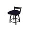 Holland Bar Stool Co 18" Low Back Swivel Vanity Stool, Black Wrinkle, Canter Twilight Seat 82118BW002 - alternate 1